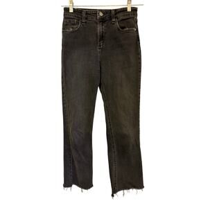 BDG Urban Outfitters Kick Flare High-Rise Cropped Black Jeans Size 26